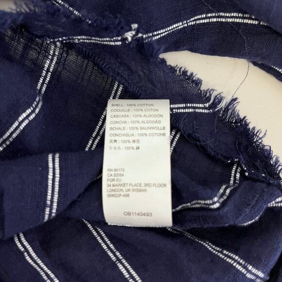 Free‎ People Womens Pesant Top XS Evey Stripe Keyhole Tassel Tie Festival Boho - Picture 8 of 10